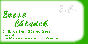 emese chladek business card